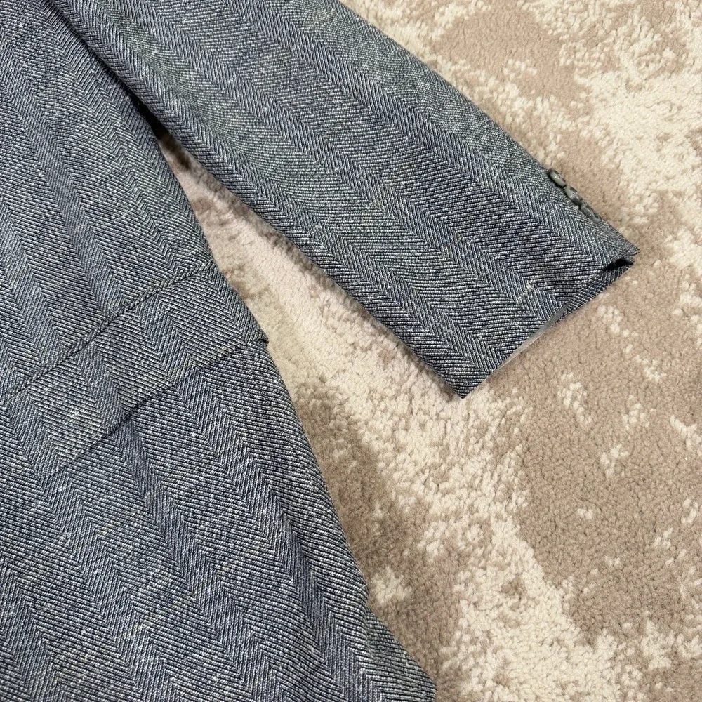 Vitale Barberis Canonico Vintage Blazer Mens Gray Tweed 42R Wool Old Money